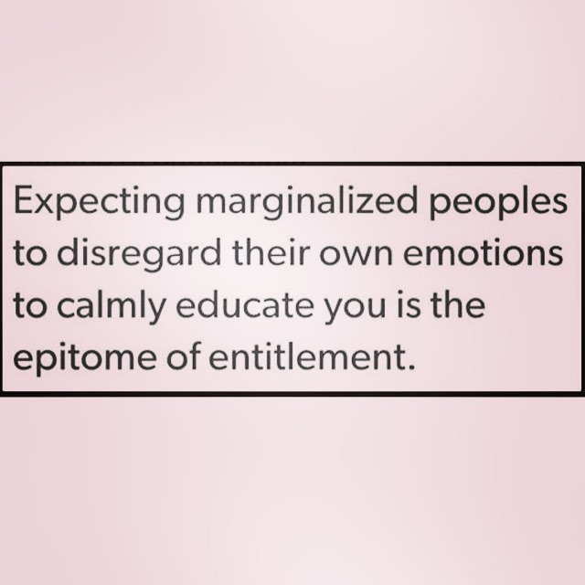 expecting marginalized peoples
